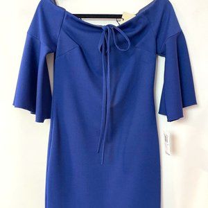 Trina Turk Off the shoulders Blue dress NWTS Size 4
